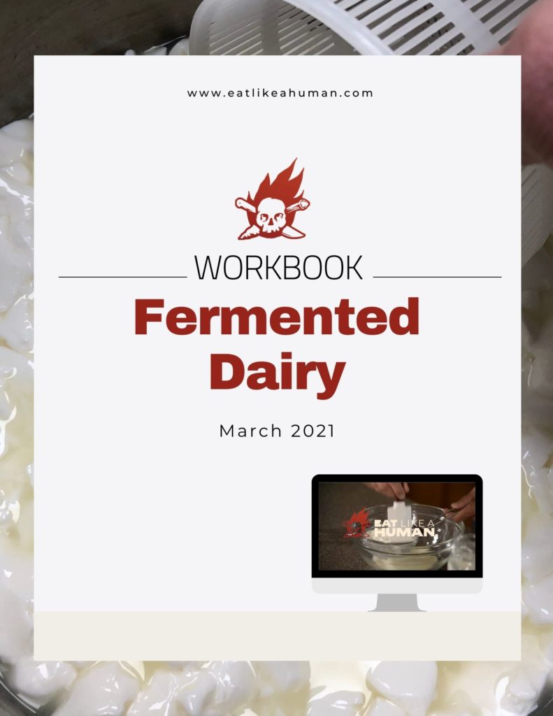 Back-to-Basics Fermented Dairy Master Class Workbook March 2021 cover