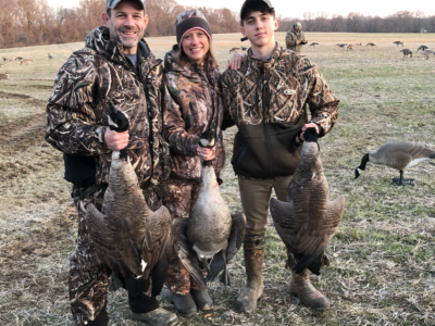 Bill, Christina & Billy goose hunting