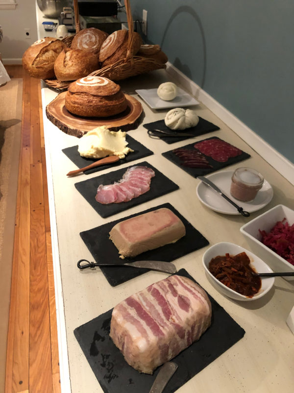 display of charcuterie