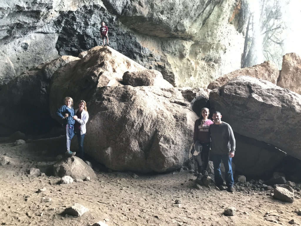 Schindler family in cave