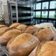 sourdough bread on rack